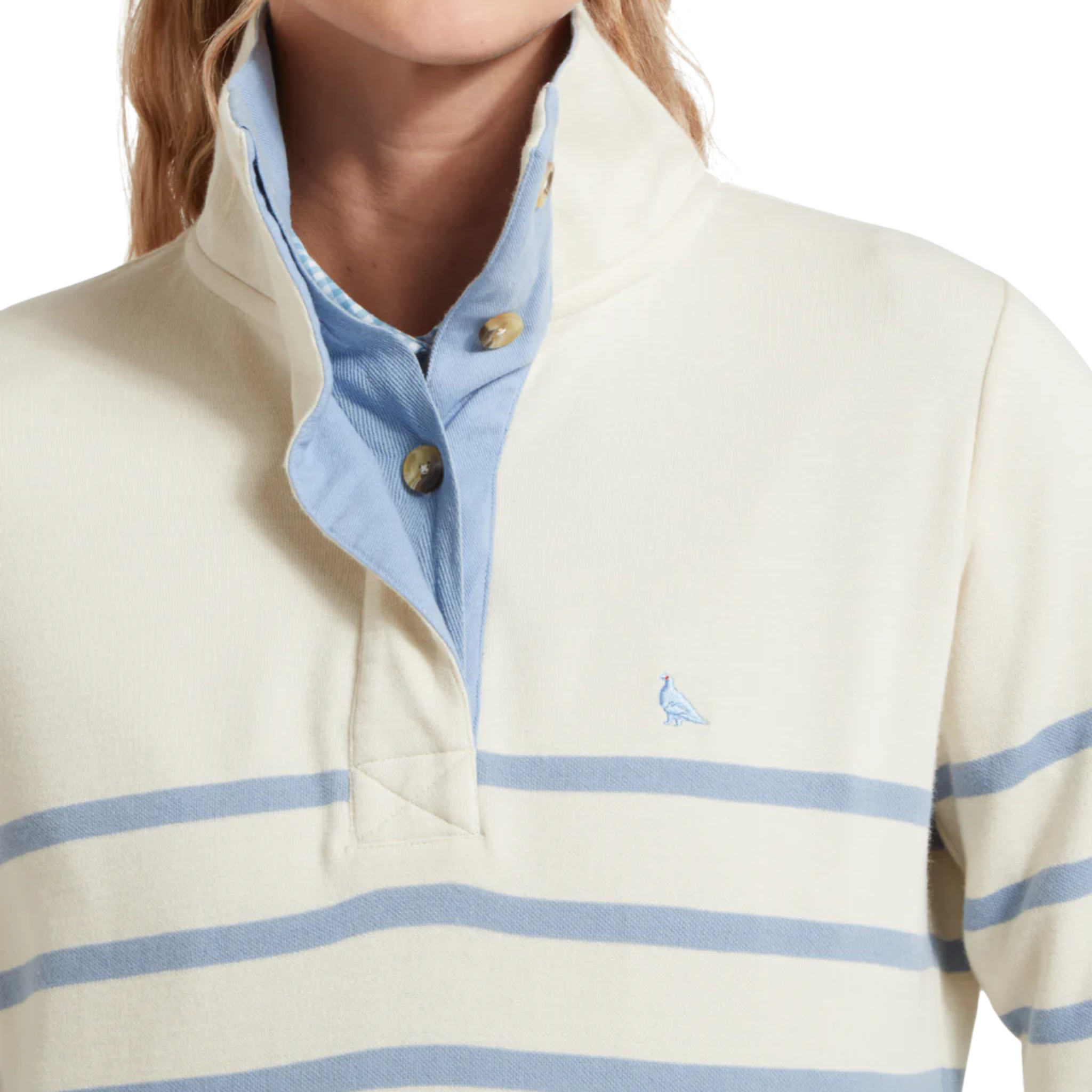 Sandown Sweatshirt Pale Stone Stripe