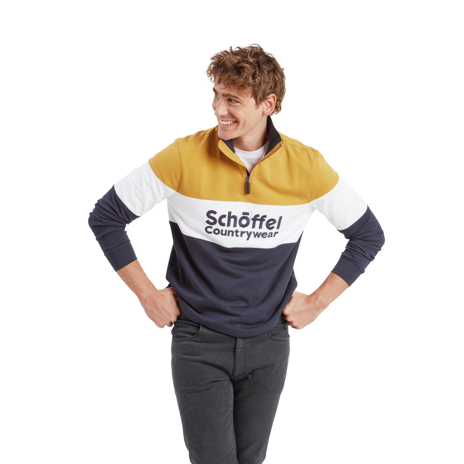 Exeter Heritage 1/4 Zip Mustard