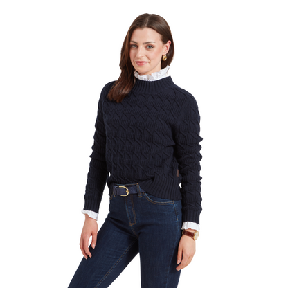 Sandsend Cable Jumper Navy