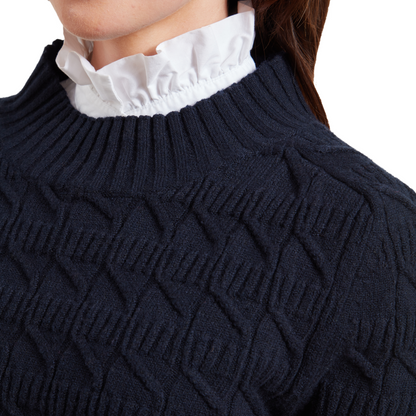 Sandsend Cable Jumper Navy