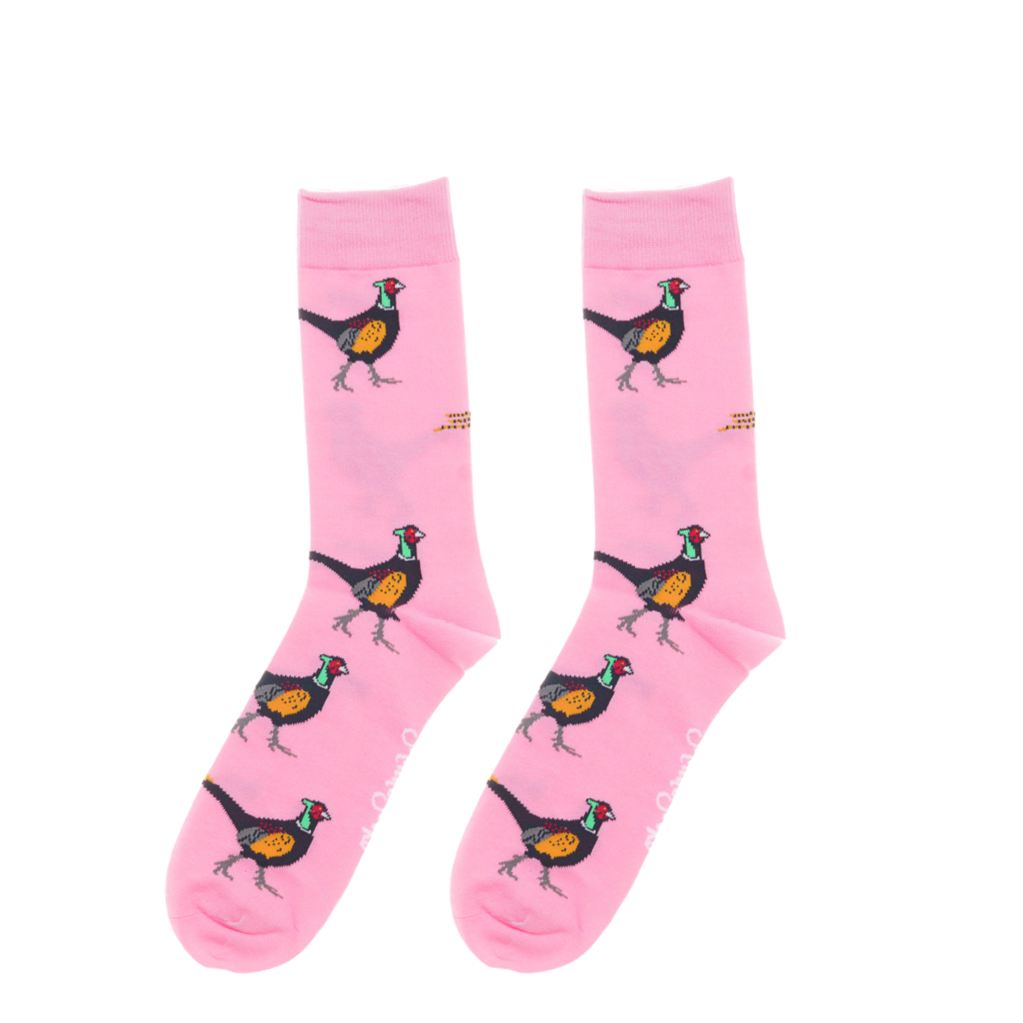 Standing Pheasant Socks Pink