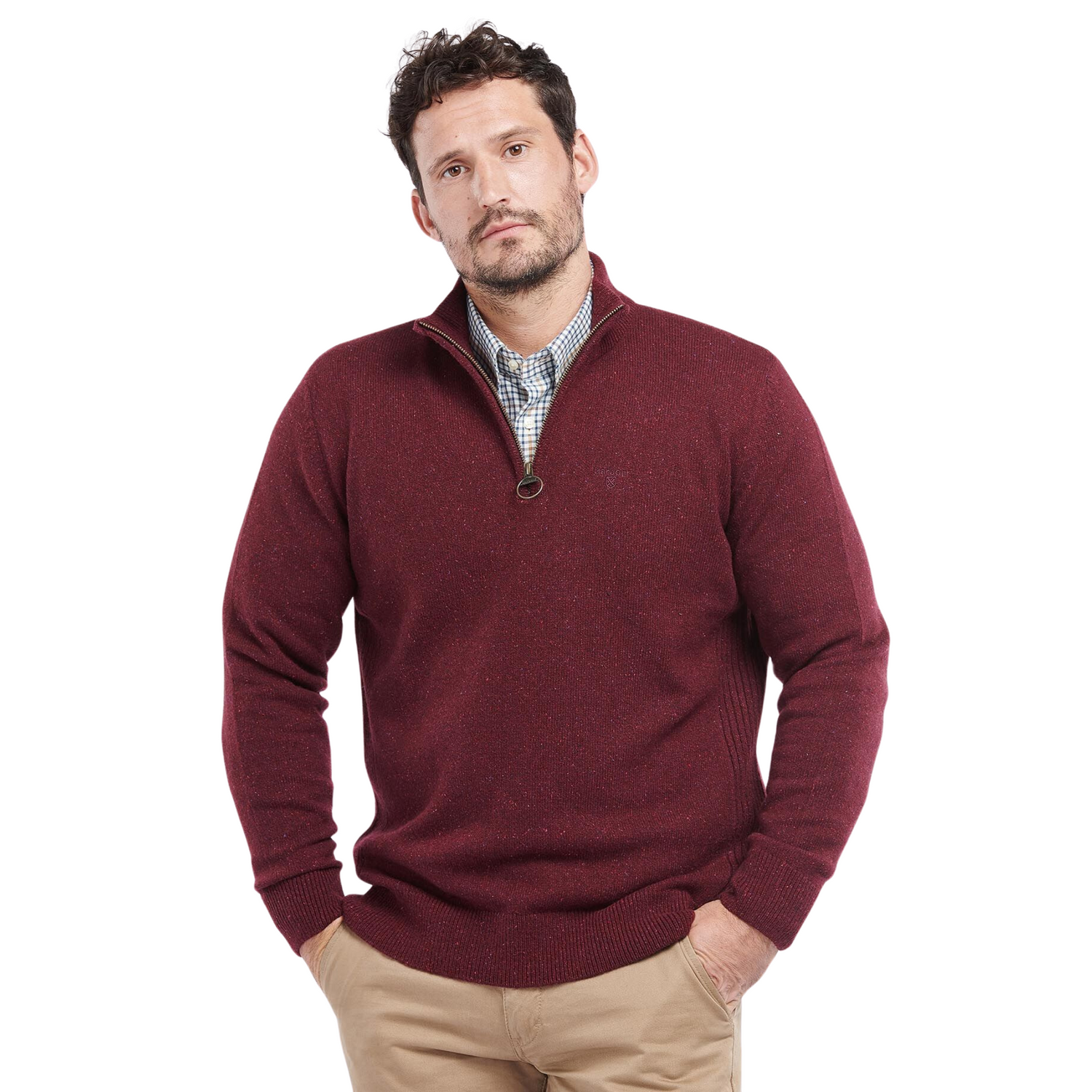 Tisbury Essential Half Zip Ruby