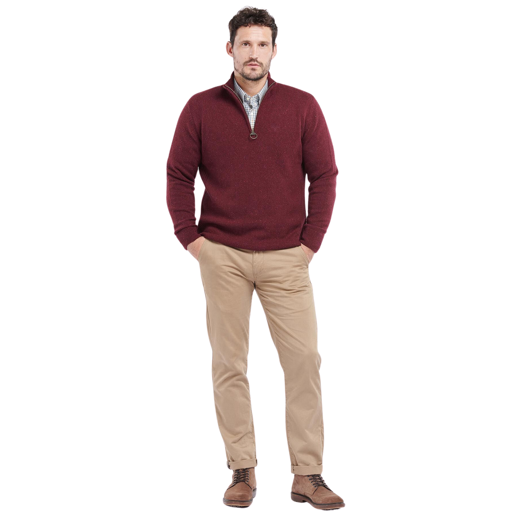 Tisbury Essential Half Zip Ruby