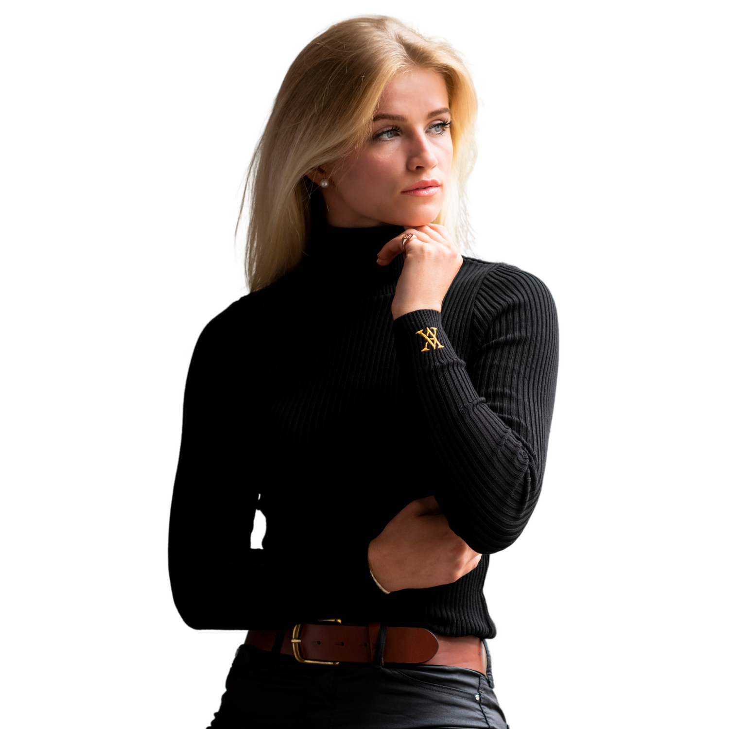 Elizabeth Roll Neck Black