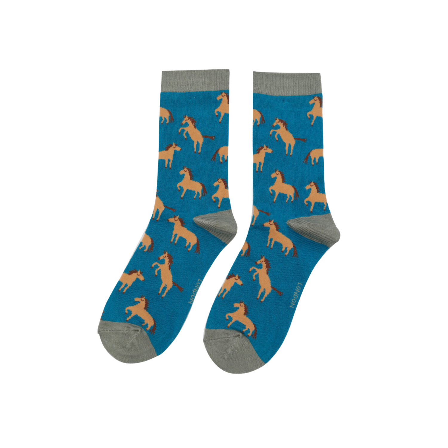 Wild Horses Socks Teal